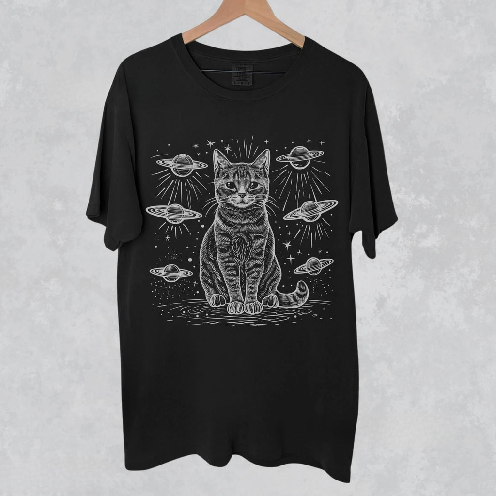 Camiseta gato espacial