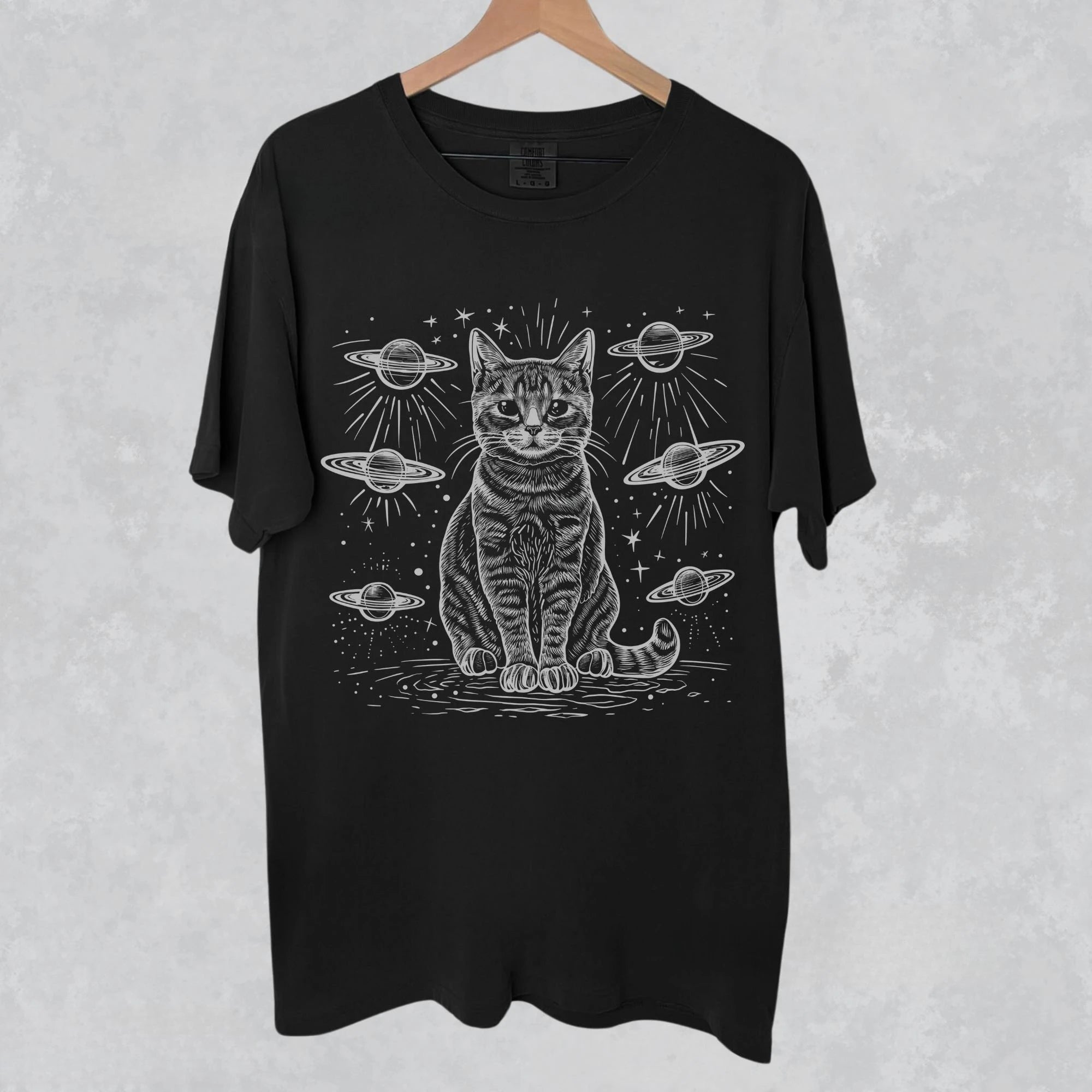 Camiseta gato espacial